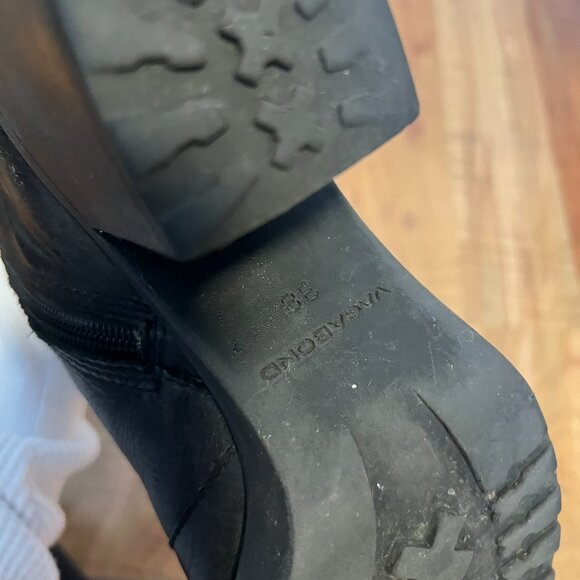 Vagabond Grace Black Leather Chelsea Chunky Heel Boots - Picture 11 of 14